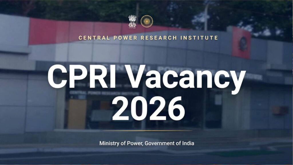 CPRI Vacancy 2026