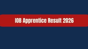 IOB Apprentice Result 2026