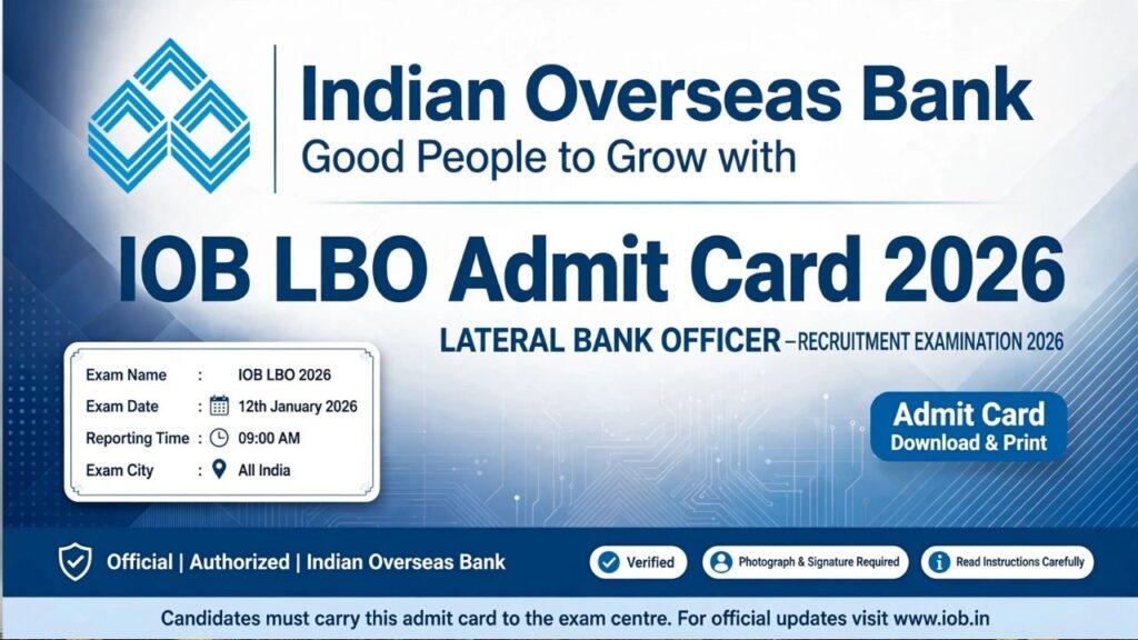 IOB LBO Admit Card 2026